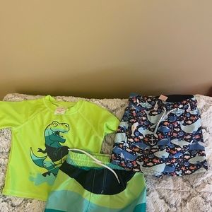 Toddler boy’s swim trunks, Cat and Jack, Jumping Beans 18 months